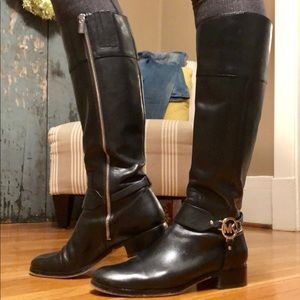 Michael Kors black riding boots size 9 used